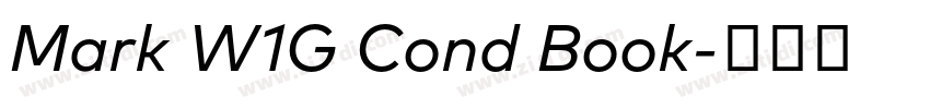 Mark W1G Cond Book字体转换 Mark W1G Cond Book字体转换